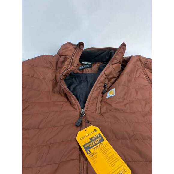 Carhartt Men's Rain Defender Insulated Jacket Mocha XL Puffer New - Picture 6 of 12